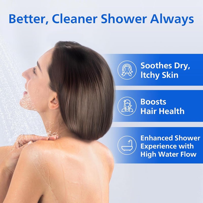 Philips Shower Filter Water Softener with Double Mesh & NSF Certified KDF Material - Black - Image 3